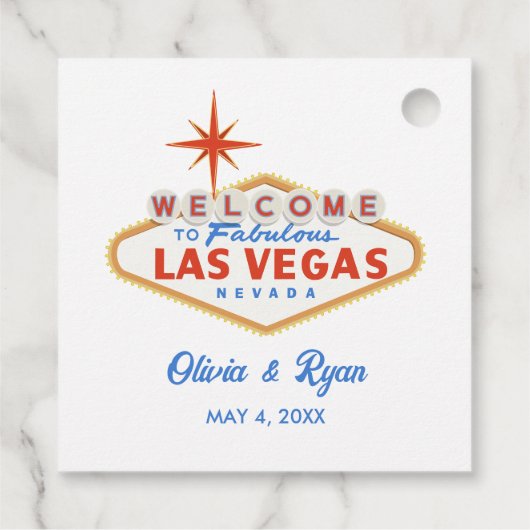 Las Vegas Wedding Willkommensgeschenk Geschenkanhänger (Rückseite)