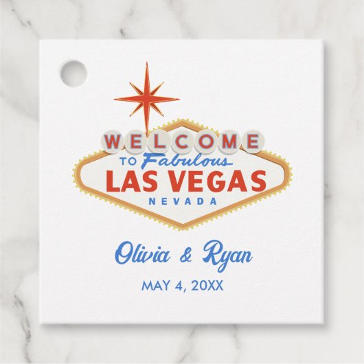 Las Vegas Wedding Willkommensgeschenk Geschenkanhänger (Vorderseite)