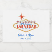 Las Vegas Wedding Willkommensgeschenk Schaumweinetikett (Einzelnes Label)