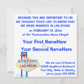 Las Vegas Wedding Wir haben Ankündigung veröffentl (Rückseite)