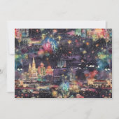Las Vegas Weihnachten & Neues Jahr in Wasserfarben Einladung (Vorderseite)