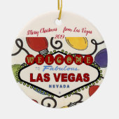 Las Vegas Weihnachten Personalisierte Keramik Orna Keramik Ornament (Vorne)