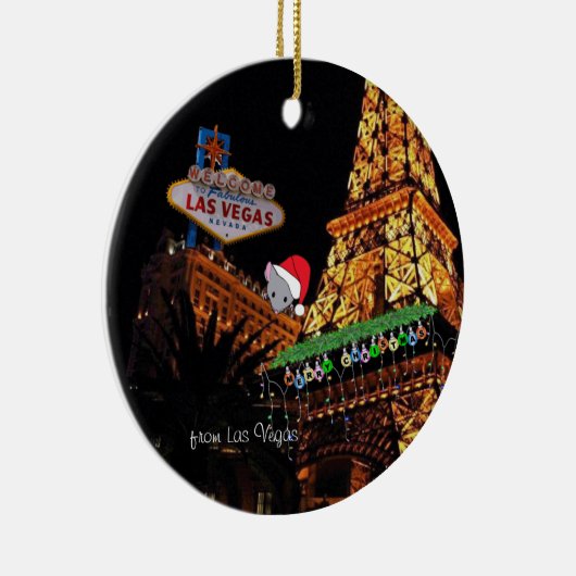 Las Vegas Weihnachten Personalisierte Keramik Orna Keramik Ornament (Rechts)