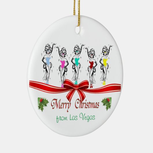 Las Vegas Weihnachten Personalisierte Keramik Orna Keramik Ornament (Rechts)
