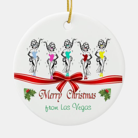 Las Vegas Weihnachten Personalisierte Keramik Orna Keramik Ornament (Vorne)
