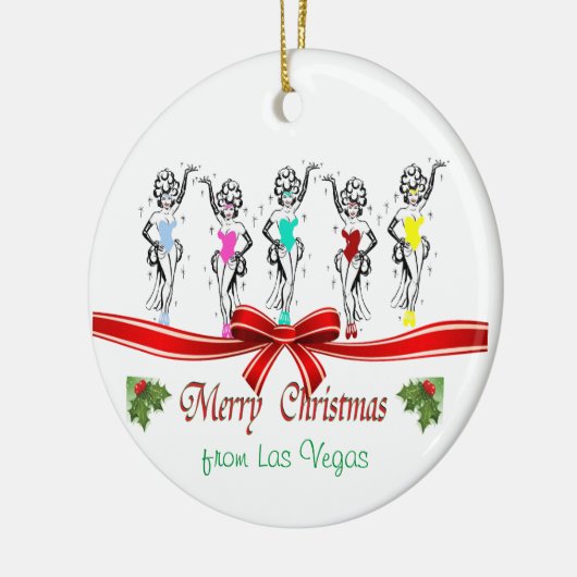 Las Vegas Weihnachten Personalisierte Keramik Orna Keramik Ornament (Links)