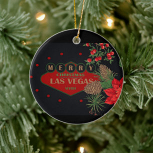 Las Vegas Weihnachten Personalisierte Keramik Orna Ornament