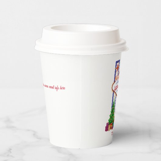 Las Vegas Weihnachts-Cup Santa Swinging Pappbecher (Rechts)