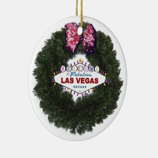 Las Vegas Weihnachtsfeiertag Keramik Ornament (Rechts)