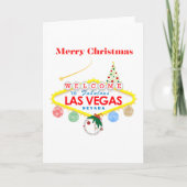 Las Vegas Weihnachtskarte Dankeskarte (Vorderseite)