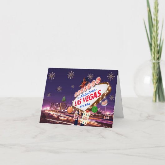 Las Vegas Weihnachtskarte Dankeskarte (Vorderseite)