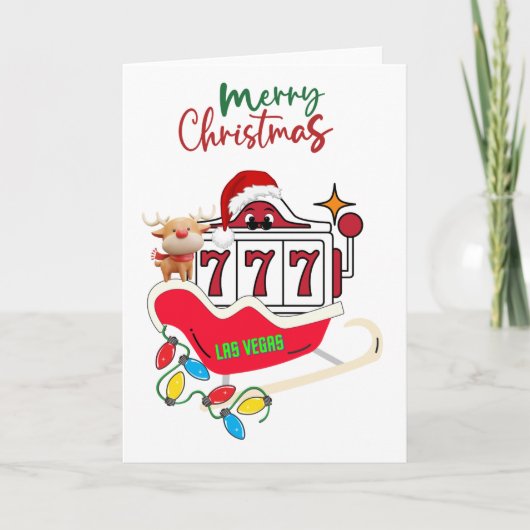 Las Vegas Weihnachtskarte Dankeskarte (Vorderseite)
