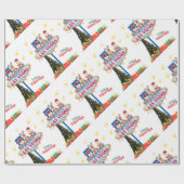 Las Vegas Weihnachtswrapping Paper Geschenkpapier (Flach)