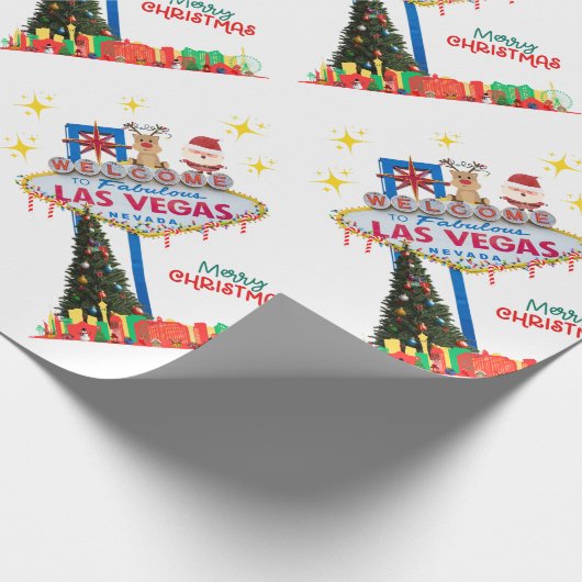 Las Vegas Weihnachtswrapping Paper Geschenkpapier (Ecke)