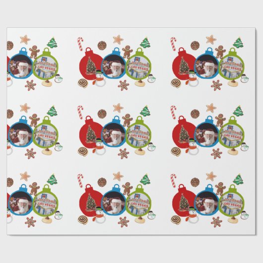 Las Vegas Weihnachtswrapping Paper Geschenkpapier (Flach)