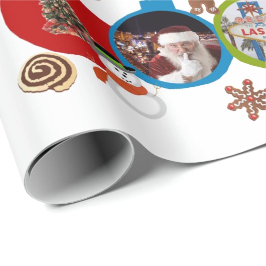 Las Vegas Weihnachtswrapping Paper Geschenkpapier (Rolleneckpunkt)