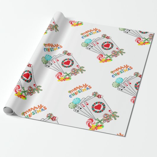 Las Vegas Weihnachtswrapping Paper Geschenkpapier (Ungerollt)