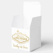 Las Vegas Welcome Sign Elegantes Goldenes Hochzeit Geschenkschachtel (Geöffnet)