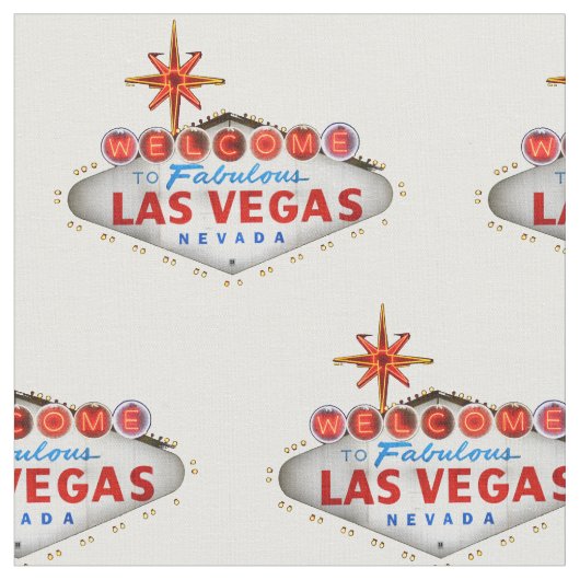Las Vegas Welcome Sign Fabric Stoff (Nahaufnahme)