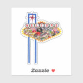 Las Vegas Welcome Sign - Gamblers Deluxe Aufkleber (Blatt)