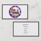 Las Vegas Welcome Sign Red & Blue Poker Chip Visitenkarte (Vorne/Hinten)