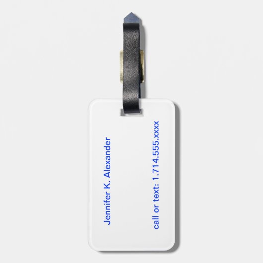 Las Vegas-Willkommensschild Gepäckanhänger (Rückseite vertikal)