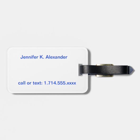 Las Vegas-Willkommensschild Gepäckanhänger (Rückseite horizontal)