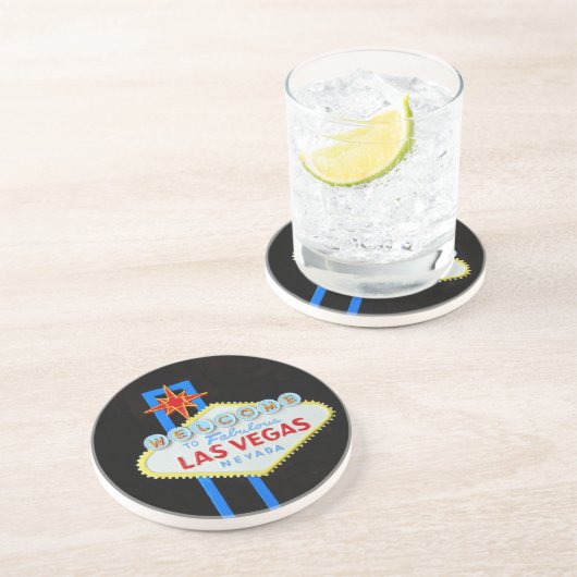 Las Vegas-Willkommensschild Getränkeuntersetzer (Seite)