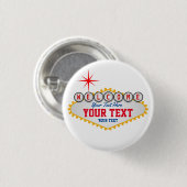 Las Vegas Willkommensschild Ihr Text Button (Vorne & Hinten)