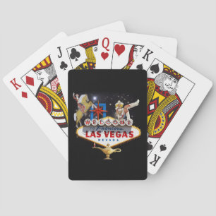 Las Vegas Willkommensschild Spielkarten