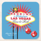 Las Vegas-Willkommensschild | WÄHLEN Rechteckiger Pappuntersetzer (Vorderseite)