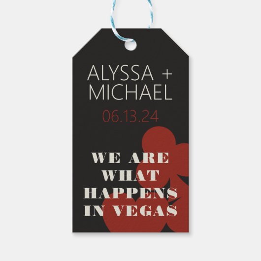 Las Vegas Wir sind das, was die Gastgeschenk Hochz Geschenkanhänger (Vorderseite)