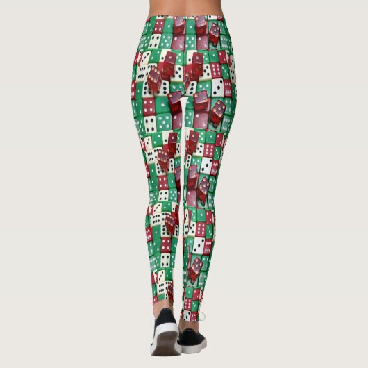 Las Vegas-Würfel-Kasino oder Brettspiel Leggings (Rückseite)