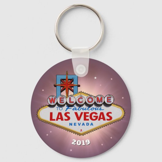 Las Vegas-Zeichen (anpassbar) Schlüsselanhänger (Vorderseite)