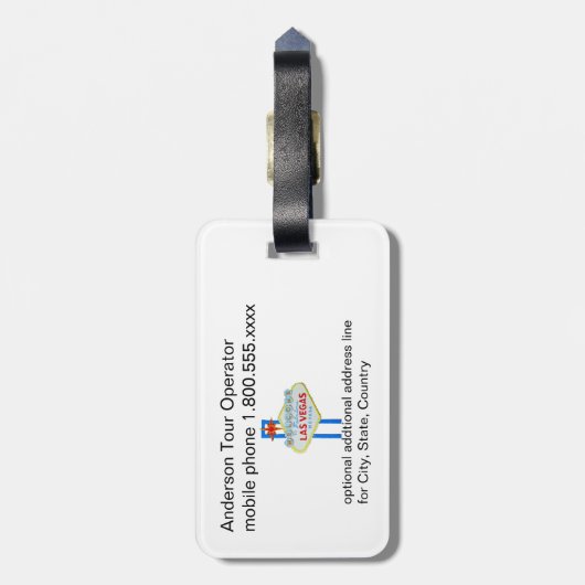 Las Vegas-Zeichen-Gepäck-Umbau Gepäckanhänger (Rückseite vertikal)