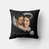 Las Vegas-Zeichen-Herr- u. Fraunewlyweds | Silber Kissen (Rückseite)