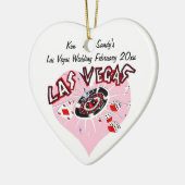 Las Vegas-Zeichen-Hochzeits-Andenken Keramik Ornament (Links)