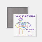 Las Vegas-Zeichen Künstlerisch für Sonderveranstal Magnet (Vorderseite/Rückseite)