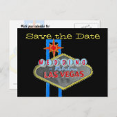 Las Vegas-Zeichen Save the Date Ankündigungspostkarte (Vorne/Hinten)