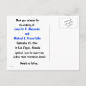 Las Vegas-Zeichen Save the Date Ankündigungspostkarte (Rückseite)