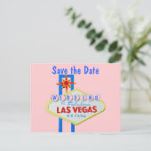 Las Vegas-Zeichen Save the Date Ankündigungspostkarte (Stehend Vorderseite)