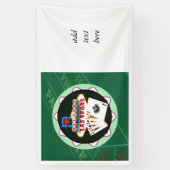 Las Vegas Zeichen und zwei Könige Poker Chip Banner (Vertikal)