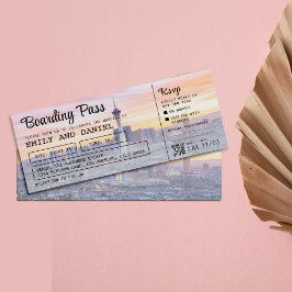 Las Vegas Ziel Boarding Pass Wedding Einladung