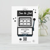 Las Vegas Zielort Casino Spielautomat Hochzeit Save The Date (Stehend Vorderseite)