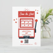 Las Vegas Zielort Casino Spielautomat Hochzeit Save The Date (Stehend Vorderseite)