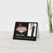 Las- Vegashochzeit danken Ihnen Foto-Karten Dankeskarte (Vorderseite)