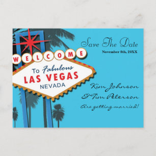 Las- Vegaskasino, das Save the Date Postkarte