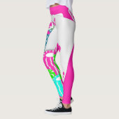 Las- Vegaskasino-Kartenspielblackjack-Poker-Rosa Leggings (Links)
