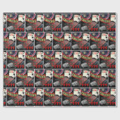 Las- Vegaskasino-spielende Poker-Würfel-Collage Geschenkpapier (Flach)