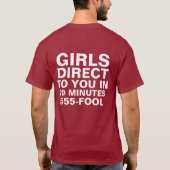 Las- Vegasmädchen verweisen auf Sie Shirt (Rückseite)